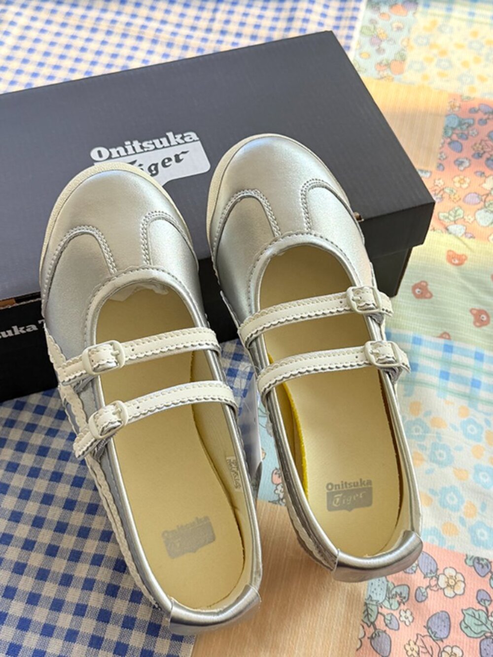 Onitsuka Tiger Mexico 66 Tgrs Ballet Flat Sneaker In Silver